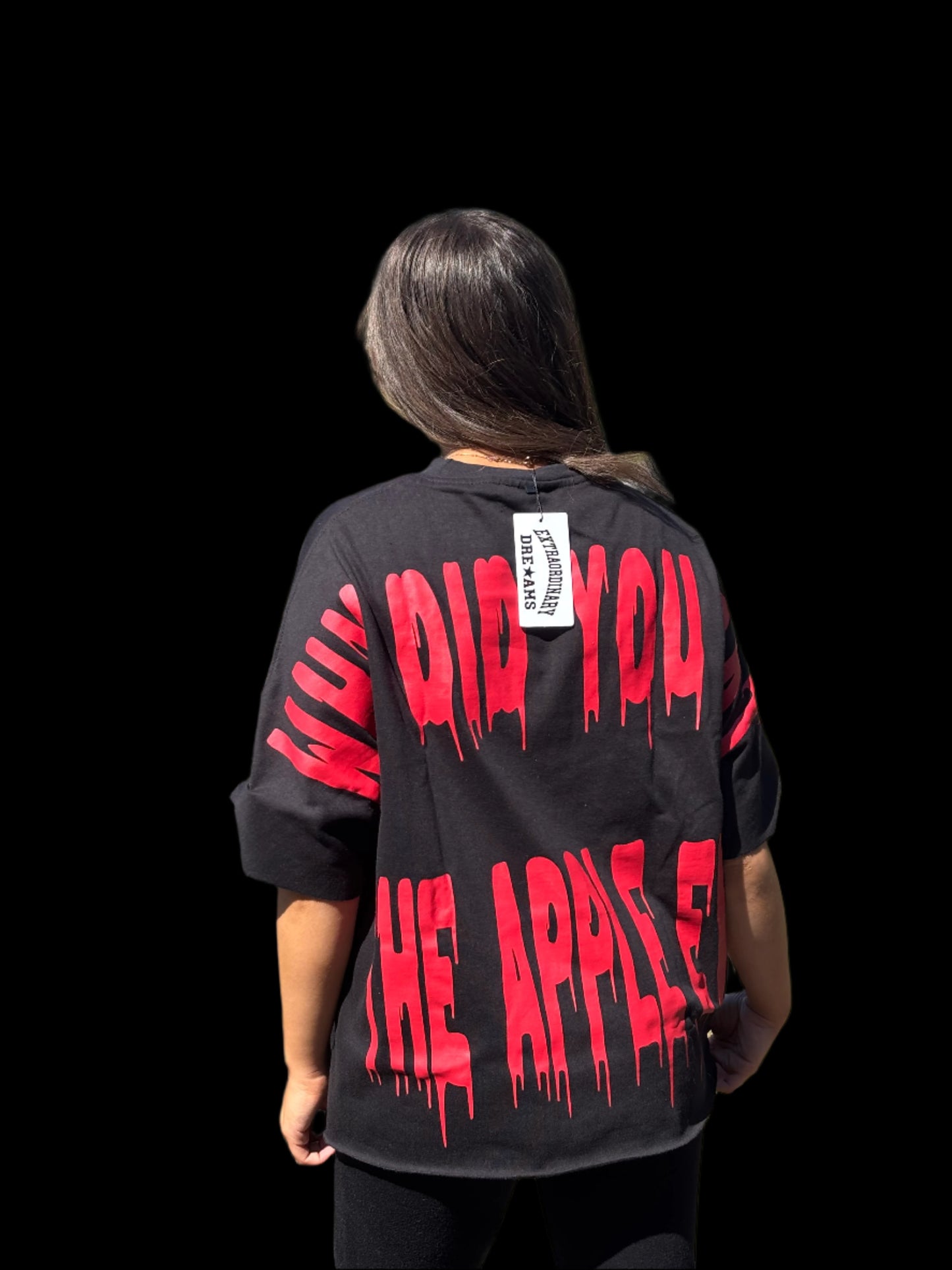 "WHY DID YOU EAT THE APPLE EVE" T-shirt cropped